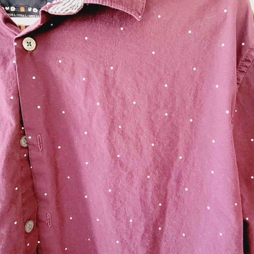 Denim and Flower purple short sleeve button up shirt Sz large men's - Picture 2 of 6